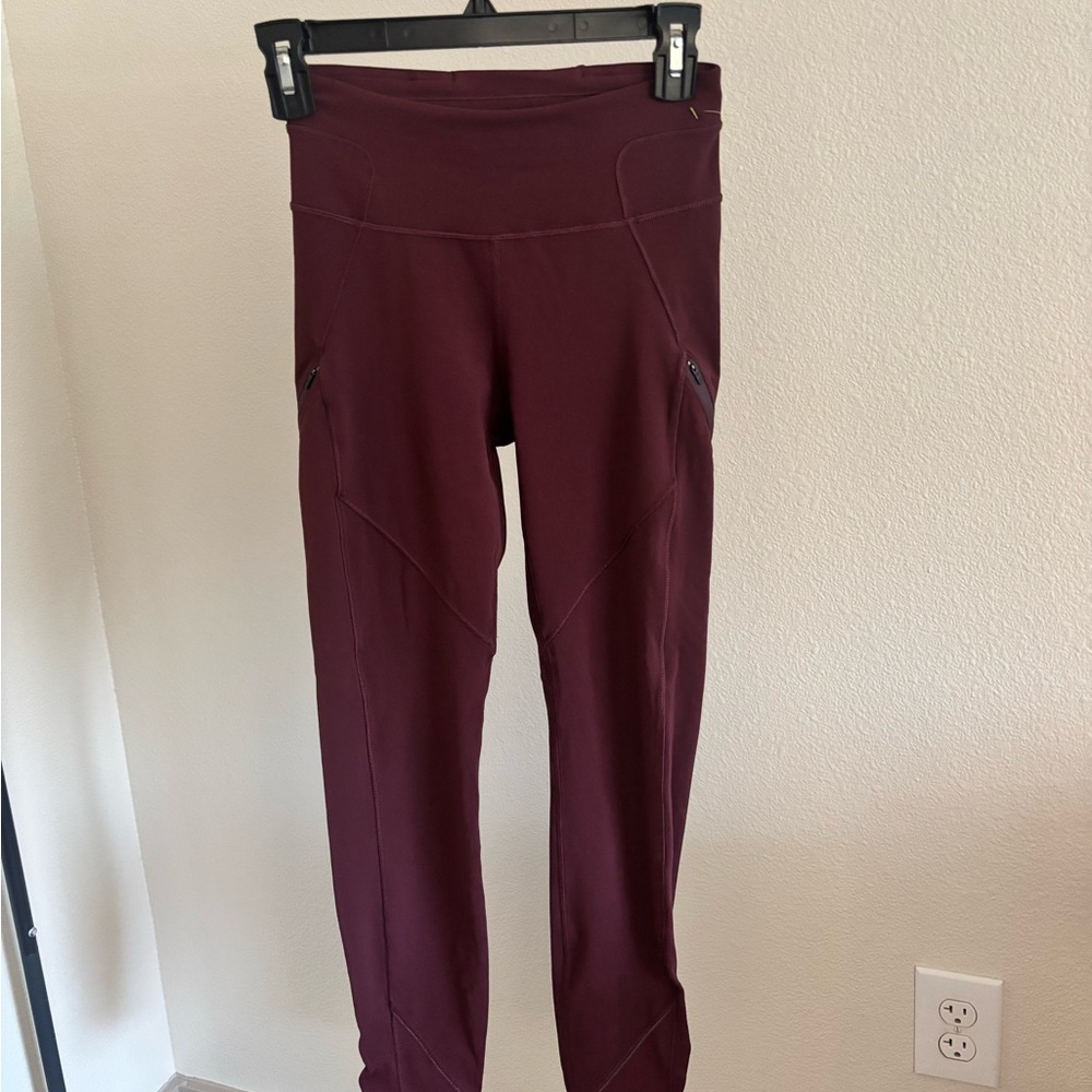 Lululemon Athletica Maroon Leggings